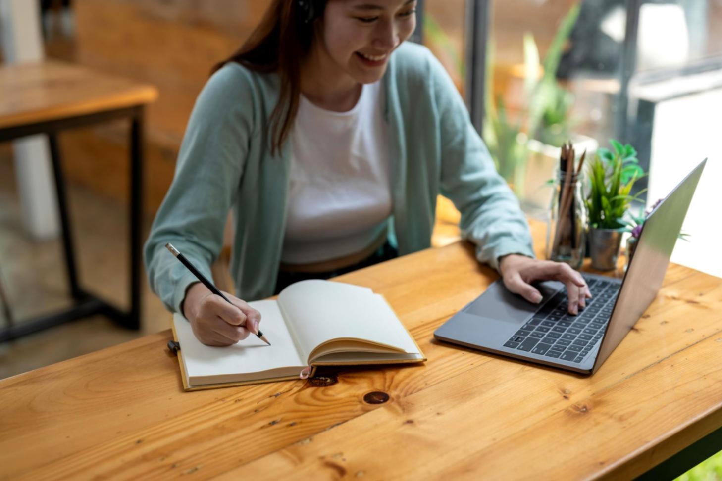 Financial education classroom with students learning budget analysis techniques